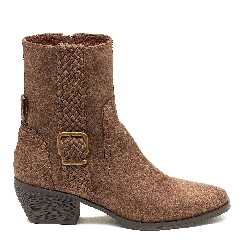 women's ankle boots with snakeskin printWhist Brown Western Cowboy Boot