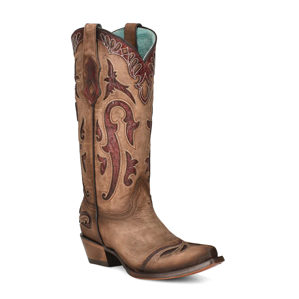 women's zippered moto bootsWOMEN'S CORRAL WESTRN BOOTS ORIX INLAY WING TIP C3924