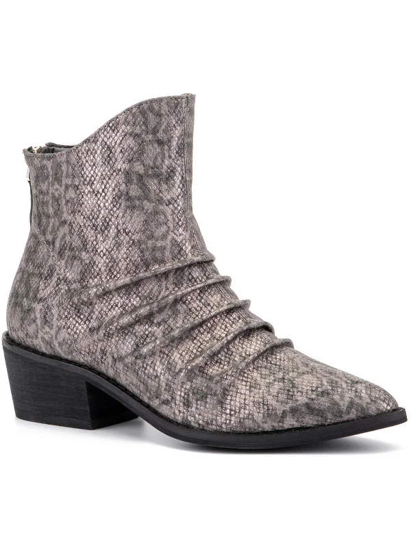 leather women bootiesWomens Dressy Pointed Toe Ankle Boots