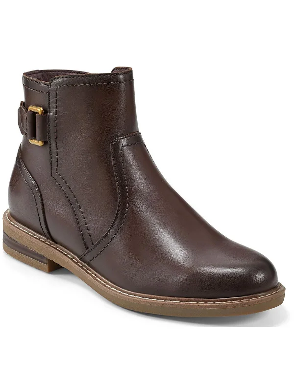 women's booties with bucklesWomens Leather Side Zip Booties