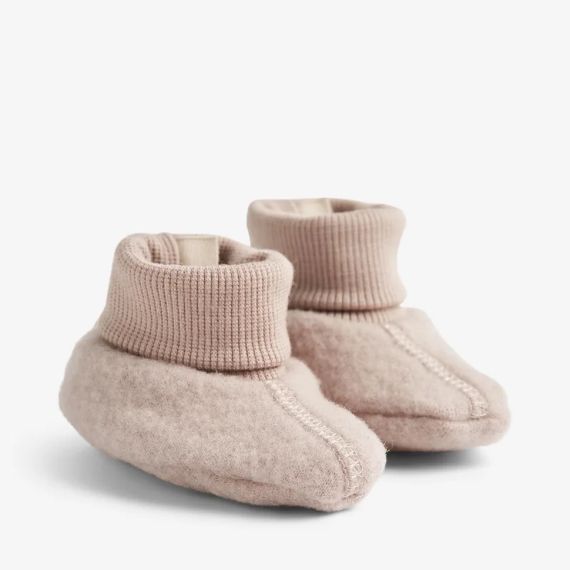 women's waterproof bootiesWool Fleece Booties Lei - dry rose