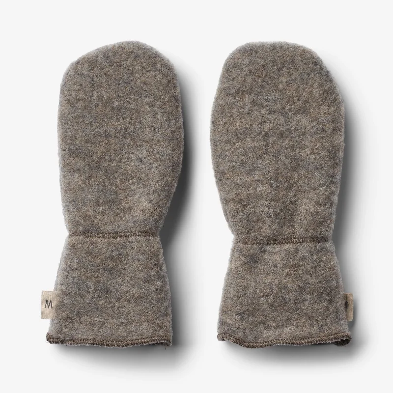 women's booties for travelWool Fleece Miitens Jay - brown melange