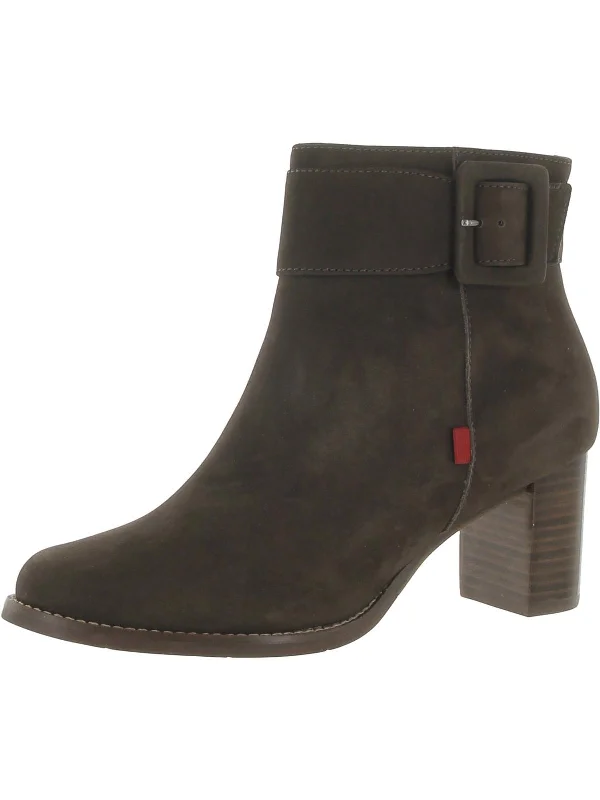 women's booties with elastic sidesWooster Womens Leather Stacked Heel Ankle Boots