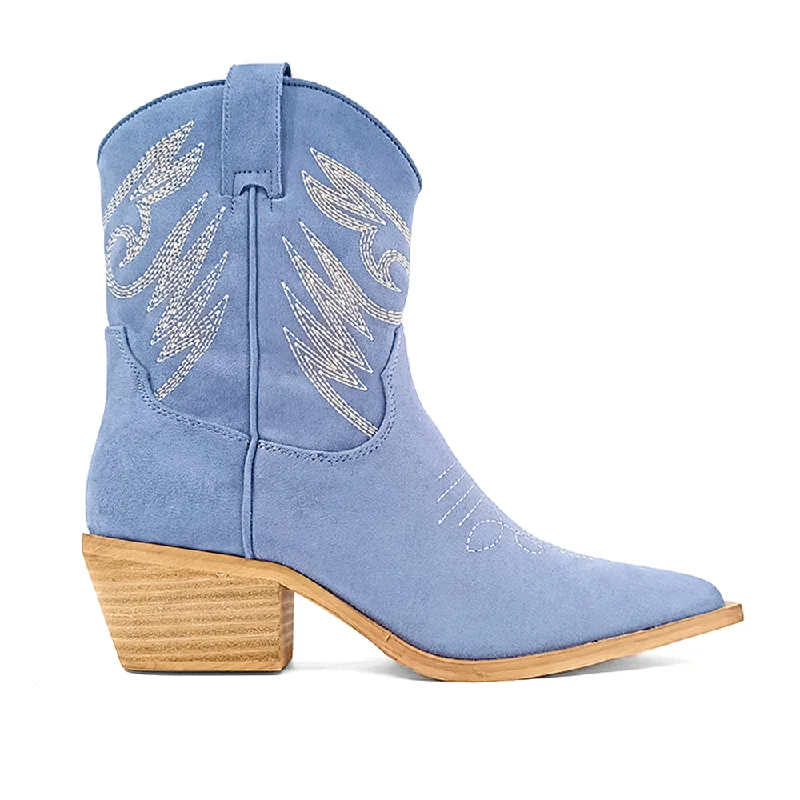 women's ankle boots for dancingZahara Embroidered Pointed Toe Cowboy Boots