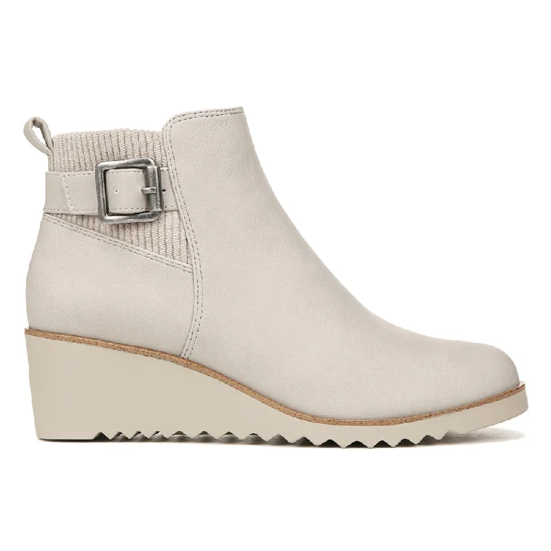women's ankle boots with cutoutsZayne Round Toe Wedge Zippered Booties