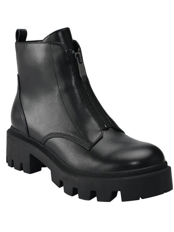 women's booties with western vibeZippa 2 Womens Lugged Sole Zip Up Ankle Boots