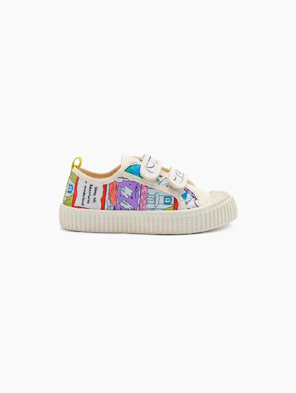 Men's slip - on canvas shoes with elastic side panelsLollipop Canvas Shoes