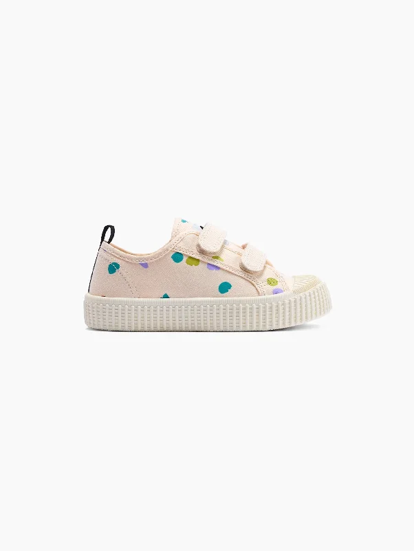 Men's canvas shoes with a memory - foam insoleLollipop Polka Dots Canvas Shoes