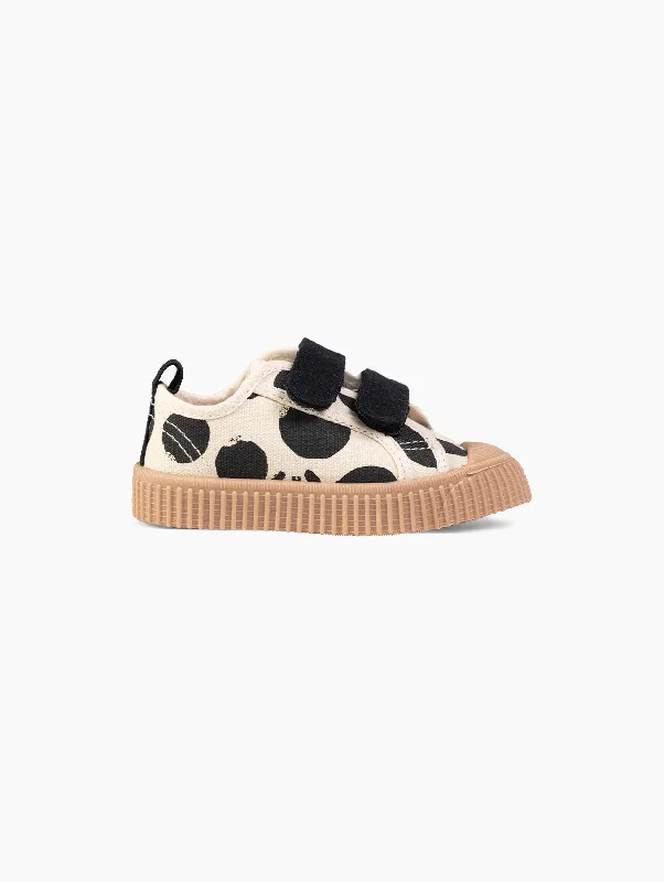 Men's canvas shoes with a suede - like texturePolka Dot Canvas Shoes