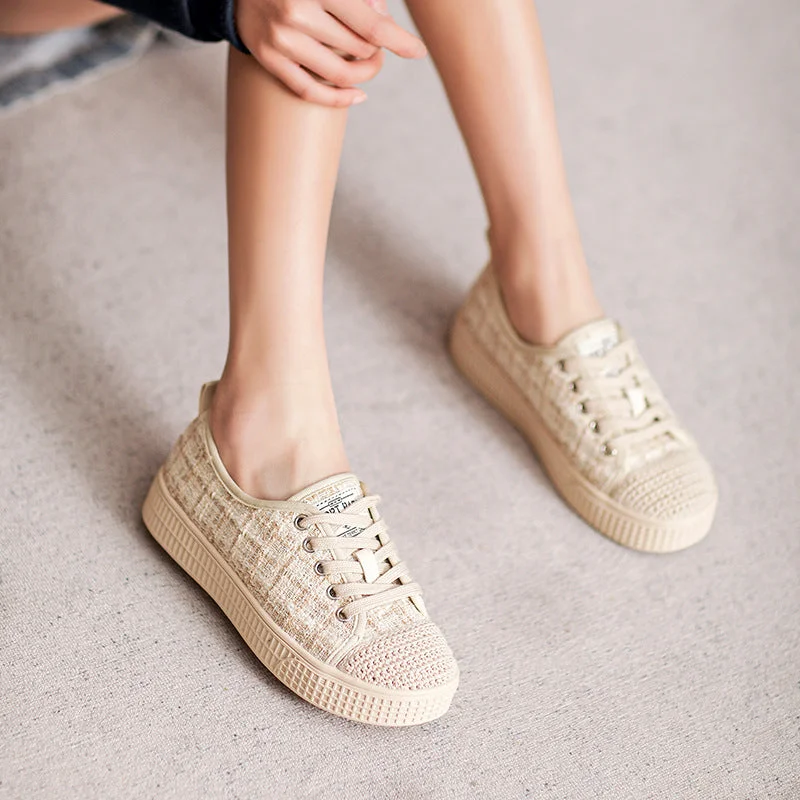 Men's canvas boat shoes with a non - slip soleWomen Fashion Minimalist Canvas Soft Flat Casual Shoes