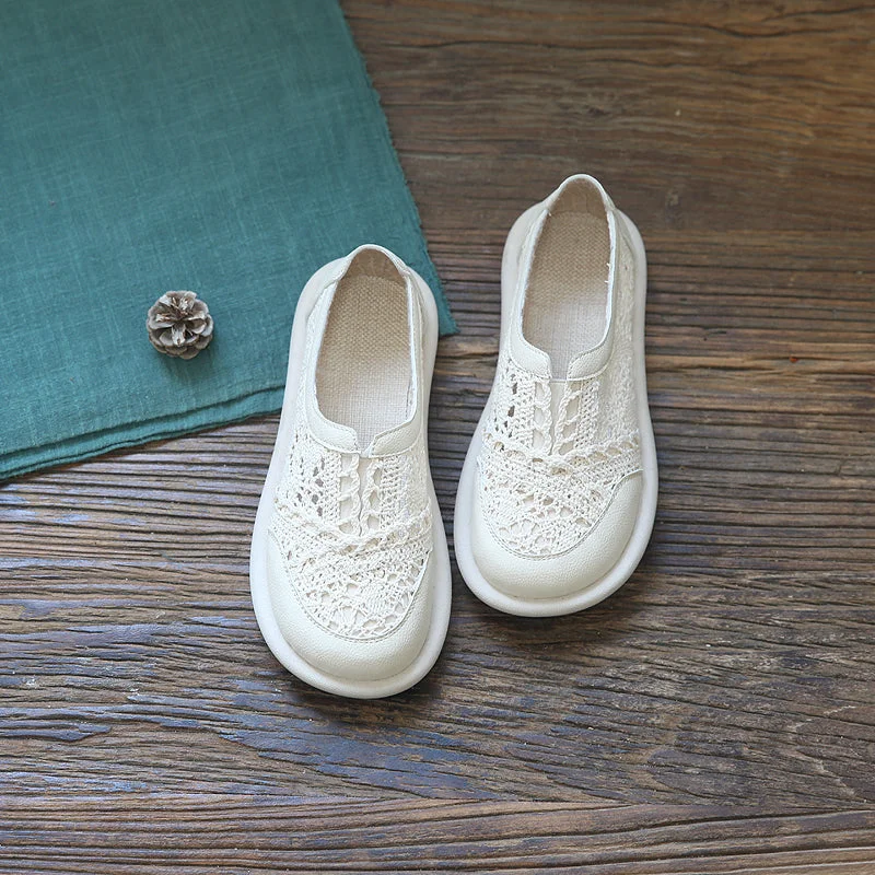 Unisex canvas boots with a canvas shaft and rubber soleWomen Retro Hollow Breathable Canvas Flats Unisex canvas boots with a canvas shaft and rubber soleWomen Retro Hollow Breathable Canvas Flats